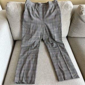 Aritzia plaid straight leg pants